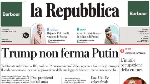 "Inter, allarme fuga: la Premier chiama Dumfries e Thuram": l'apertura de La Repubblica