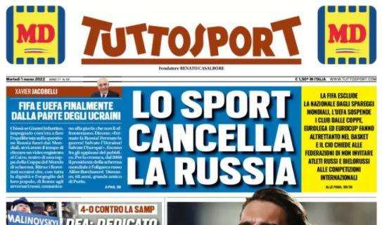 La prima pagina di Tuttosport: "È tornata la Milano da bere"