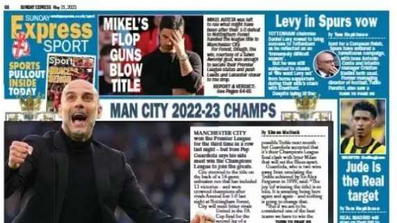 Le prime pagine inglesi: "Man City campione, risorge la luna blu. Ora sotto con Inter e Man Utd"