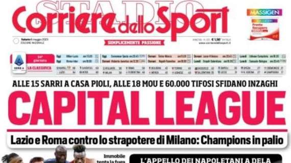 Milano sfida la Capitale, è il giorno di Roma-Inter. Le prime pagine di sabato 6 maggio