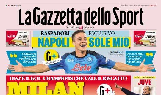 La Gazzetta in apertura: "Lukaku sorpassato". Romelu in panchina col Porto