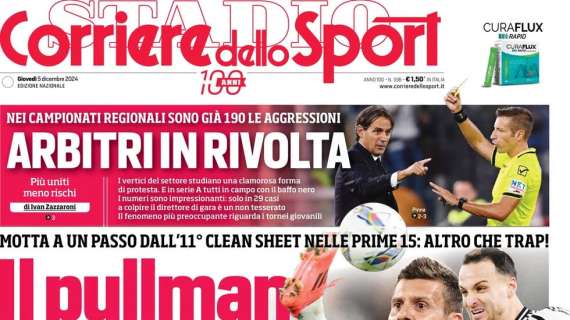 Sorteggio Mondiale per Club, quanti rischi. Arbitri in rivolta: la prima pagina del Corriere dello Sport