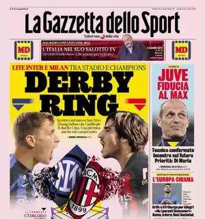 Inter e Milan, scontro sul nuovo stadio. L'apertura della Gazzetta: "Derby ring"