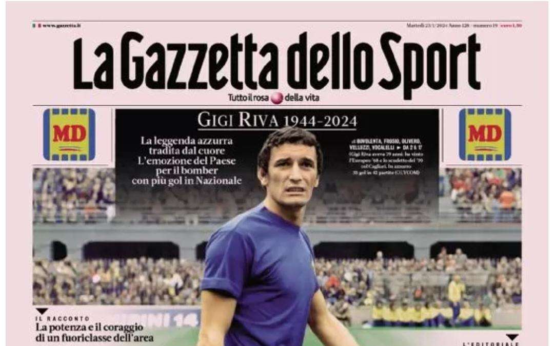 La Gazzetta in apertura: "Lautaro fa il Rombo di Toro, la Supercoppa è dell'Inter"