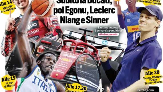 "Si tifa Italia": la domenica di fuoco sulle prime pagine dei quotidiani del 7 settembre