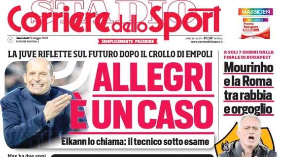 L'apertura del Corriere dello Sport: "Inter e Fiorentina, la finale delle finaliste"