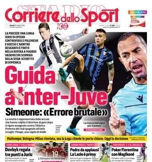 "L'arbitro a Guida nella bufera già prima di Inter-Juve": l'apertura del Corriere dello Sport