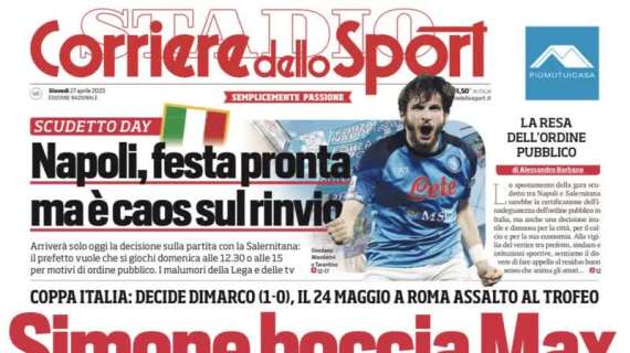 L'Inter si fa ancora bella in Coppa, la Juve affonda: le prime pagine di giovedì 27 aprile