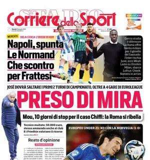 L’apertura del Corriere dello Sport: “Che scontro per Frattesi: la Roma offre 30 milioni”