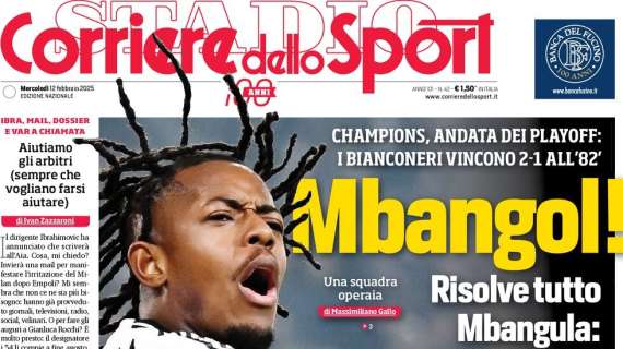 "Inter, solito attacco": l'apertura del Corriere dello Sport in vista della Juventus