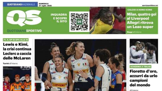 La nuova Inter e il fantasma di Dumfries. La prima pagina del QS - Quotidiano Sportivo