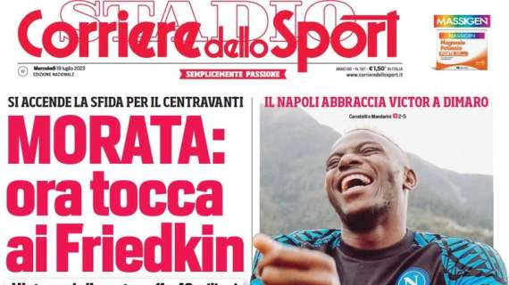 L'apertura del CorSport: "Morata: ora tocca ai Friedkin". L'Inter offre 13 milioni