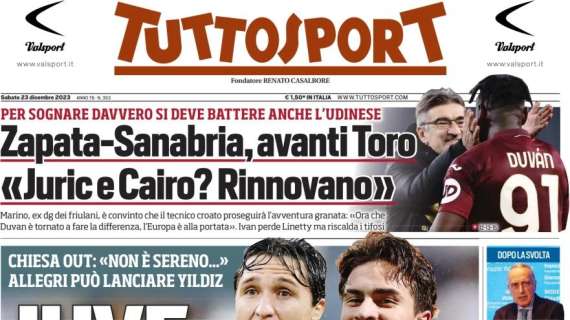 Tuttosport: "L'Inter prova a fare l'Inter anche senza Lautaro, pure Dimarco torna nel 2024"