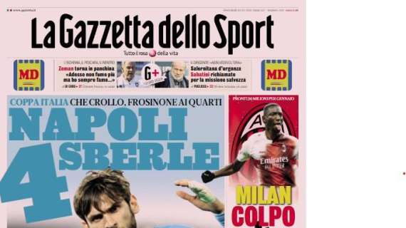 La Gazzetta in prima pagina: "Inzaghi vuole tutto, tabù Bologna. Lautaro non riposa"