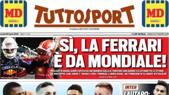 Tuttosport verso Juve-Inter: "Lautaro: Dybala, a noi due"