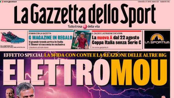 La Gazzetta dello Sport in prima pagina: “Inter, festa e regali: il primo è Lautaro”