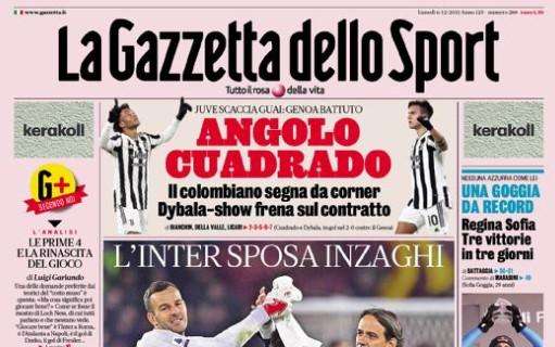 La prima pagina de La Gazzetta dello Sport: "L'Inter sposa Inzaghi, rinnovo vicino"