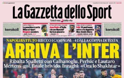 L'apertura de La Gazzetta dello Sport: "Arriva l'Inter"