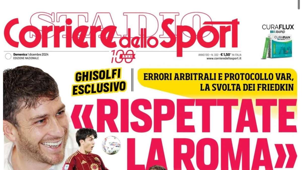 "Il bello degli opposti": l'apertura del Corriere dello Sport su Fiorentina-Inter