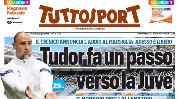 Allegri sempre più in bilico, Tuttosport titola: “Tudor fa un passo verso la Juve”