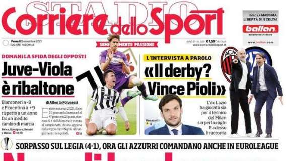 Corriere dello Sport - Derby di Milano, -2. Parolo: "Lo vince Pioli"
