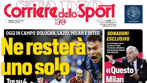 "Ha perso stile": Donadoni contro il Milan. La prima pagina del Corriere dello Sport