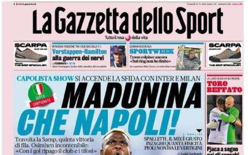 La Gazzetta dello Sport: in prima pagina: "Barella l'altruista. Ora si specializza anche negli assist"