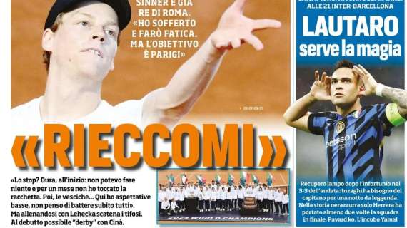 Lautaro per una notte da leggenda, incubo Yamal. Tuttosport in prima pagina sull'Inter