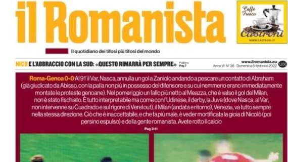 Rosso a Zaniolo e Giroud-Sanchez, l'apertura de Il Romanista: "Fate ridere"