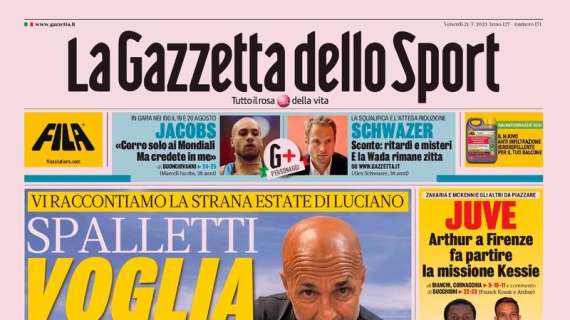 La Gazzetta dello Sport titola in apertura: "Thuram: io faccio il Lukaku"