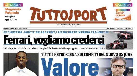 "Perso Bellanova, l'Inter vira su Singo": la prima pagina di Tuttosport