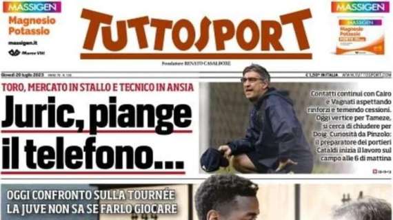 La prima pagina di Tuttosport - "Inter, sono onorato": è bufera su Cuadrado