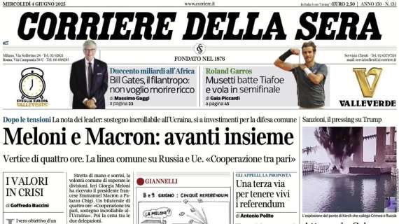 "Inzaghi lascia l’Inter: super ingaggio in Arabia". L'apertura del Corriere della Sera