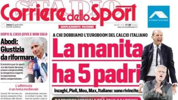 L'Italia torna protagonista in Europa, l'Inter pensa al futuro: le prime pagine del 22 aprile