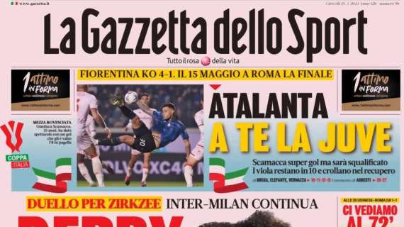 "Inter-Milan, derby per un'altra stella". La prima pagina della Gazzetta dello Sport