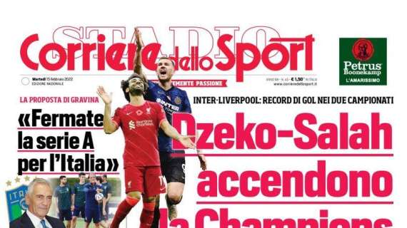 L'apertura del Corriere dello Sport: "Dzeko-Salah accendono la Champions"