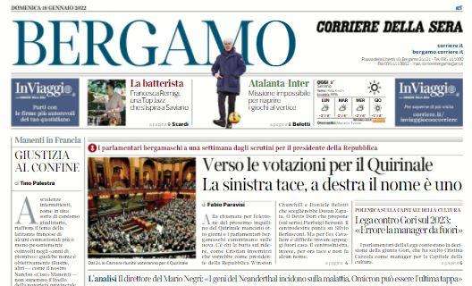 Il Corriere di Bergamo: "Atalanta-Inter, missione impossibile per riaprire i giochi al vertice"