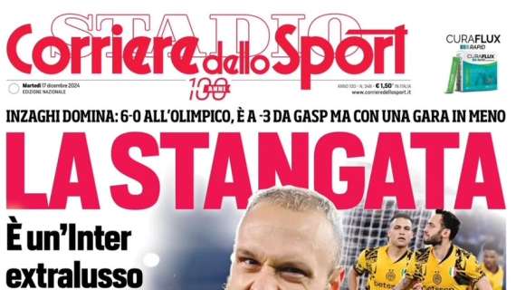 La Stangata: Inter extralusso, Lazio travolta 6-0. La prima pagina del Corriere dello Sport
