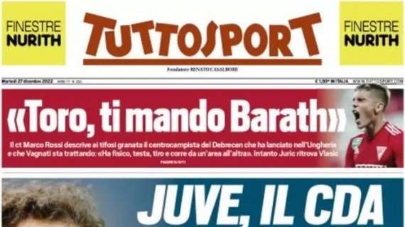 Tuttosport titola in apertura: "Inter-Skriniar, 6 milioni e ultimatum"