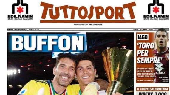 Tuttosport in apertura: "Buffon racconta la verità su CR7"  