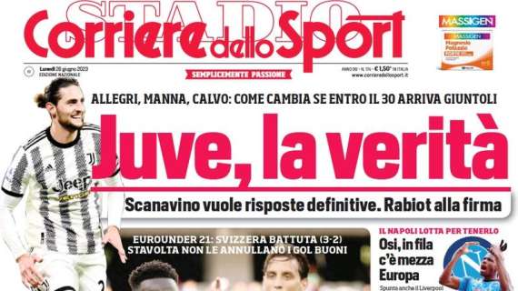 Il Corriere dello Sport intitola: "Brozovic via, ora Frattesi all'Inter"