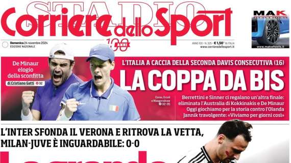 "A Verona solo l'Inter è fatale": l'apertura del Corriere dello Sport