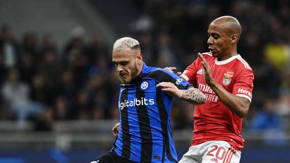 Joao Mario gela l'Inter: il gol dell'ex porta in vantaggio il Benfica