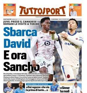 "Lautaro, prove di chiarimento anche con Thuram. L'Inter punta Ederson", la prima pagina di TuttoSport
