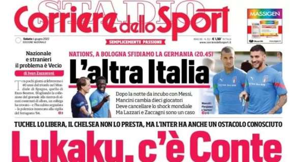 L'apertura del CorSport: "Lukaku, c'è Conte". Il tecnico punta il suo vecchio pupillo