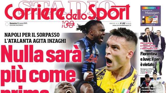 "Altra pressione": l'apertura del Corriere dello Sport su Atalanta-Inter