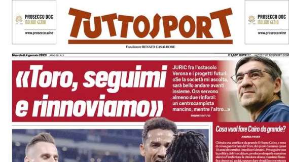 Tuttosport in prima pagina: "Inter-Napoli alta tensione"