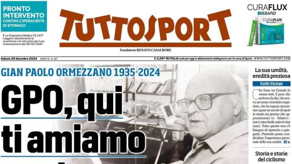 "L'ultrà dell'Inter mette in una posizione scomoda Marotta. Violato l'articolo 4?": la prima pagina di TuttoSport