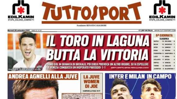 Tuttosport in prima pagina sull'Inter: "Ossigeno Champions"