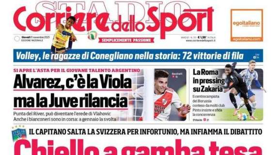 L'apertura del Corriere dello Sport: "Chiello a gamba tesa: sì alla Superlega"